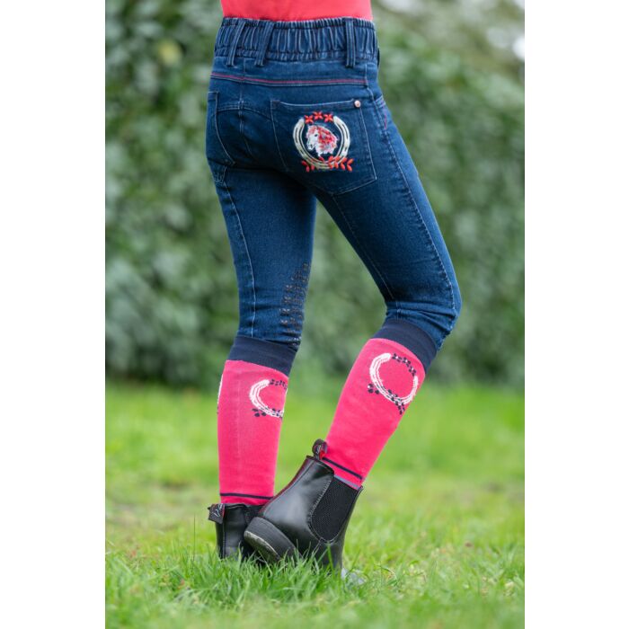 HKM Girls Denim Breeches - Aymee